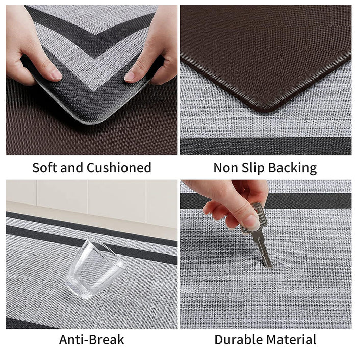 Vibe Geeks 2 Pack Non-Skid Waterproof Kitchen Mat