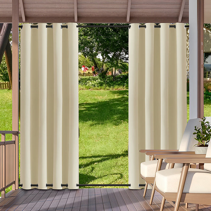 Vibe Geeks 2-panel Weighted Blackout Curtains - Outdoor