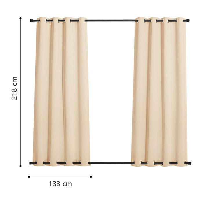 Vibe Geeks 2-panel Weighted Blackout Curtains - Outdoor