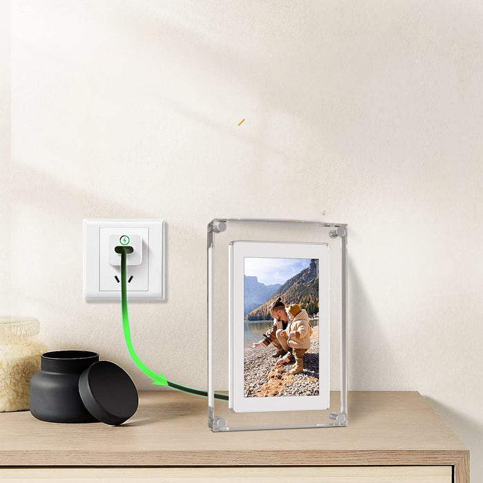 Vibe Geeks 5 Inches Acrylic Digital Video Frame For Home