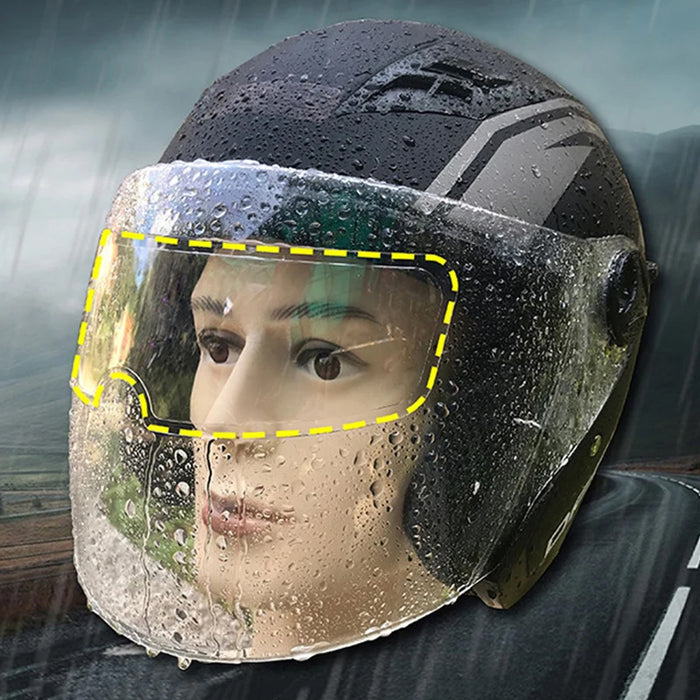 Vibe Geeks Waterproof Anti-Fog And Rainproof Helmet Lens Stickers Protective Clear Patch Film