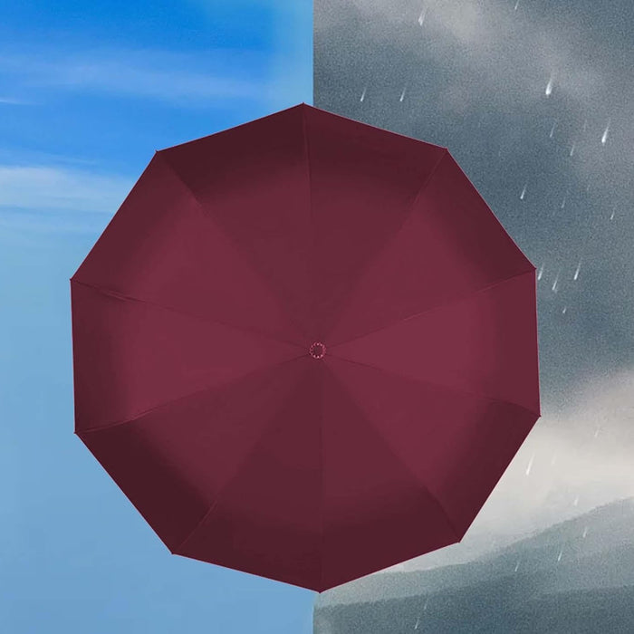 Vibe Geeks 10 Ribs Fully Automatic Reverse Closing Umbrella With Led Flashlight