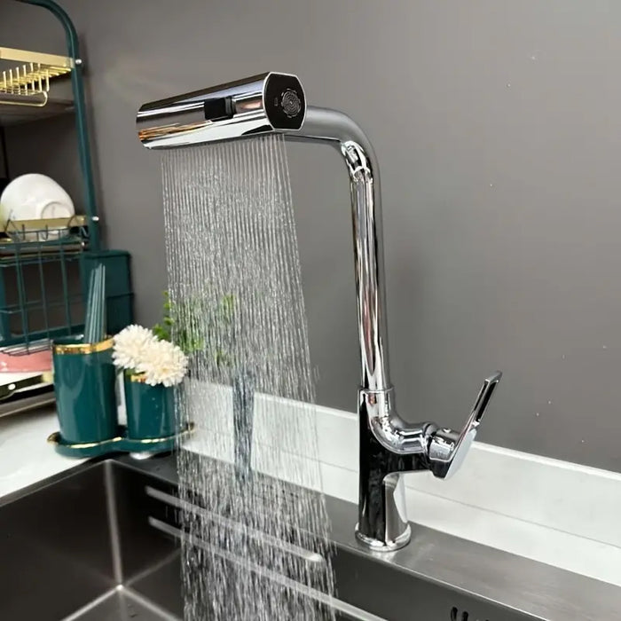 Vibe Geeks Kitchen Faucet Waterfall Stream Sprayer Water