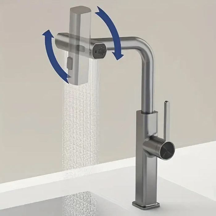 Vibe Geeks Kitchen Faucet Waterfall Stream Sprayer Water