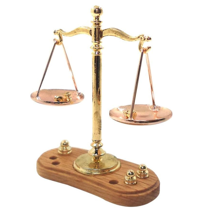 Vibe Geeks 1/12 Miniature Model Dollhouse Accessory Toy Scales Of Justice Mini Balance Toy