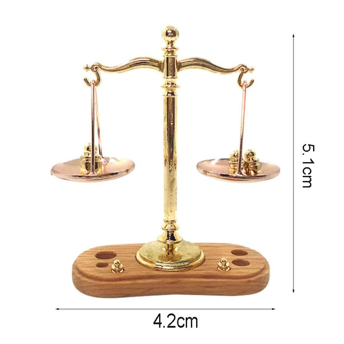 Vibe Geeks 1/12 Miniature Model Dollhouse Accessory Toy Scales Of Justice Mini Balance Toy