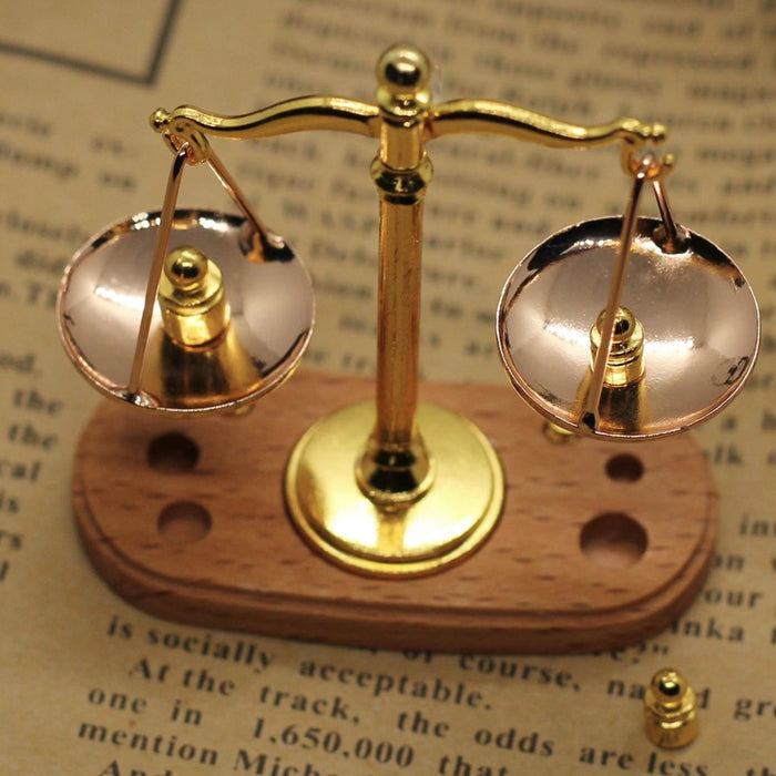 Vibe Geeks 1/12 Miniature Model Dollhouse Accessory Toy Scales Of Justice Mini Balance Toy