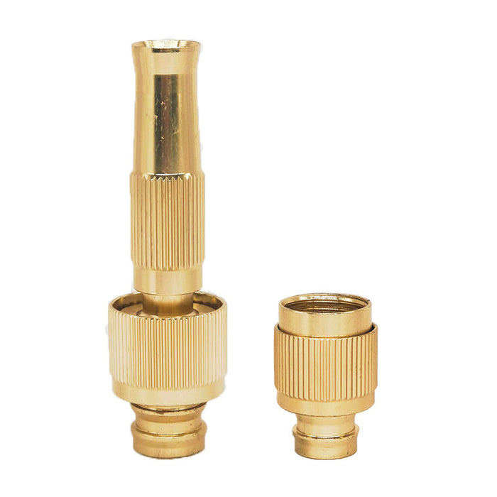 Vibe Geeks High-Pressure Jet Spray Brass Booster Water Spray Nozzle And Connector