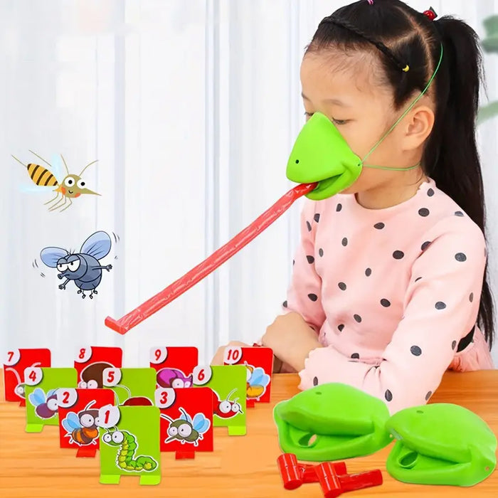 Vibe Geeks Interactive Family Toy Tongue Sticking Out Board Game In Frog Design