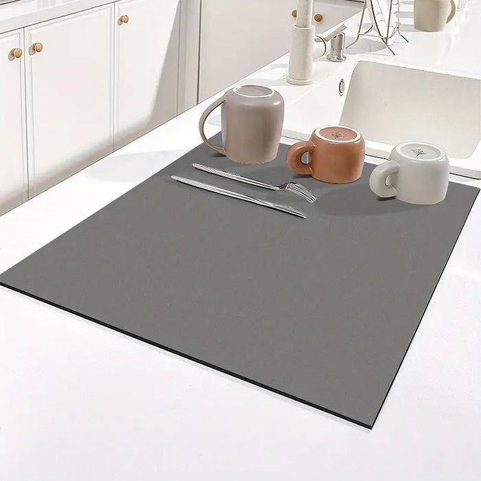 Vibe Geeks Non-Slip Kitchen Dish Drying Matt For Countertop And Coffee Bar