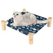 Vibe Geeks Elevated Cat Hammock Bed - Breathable Linen