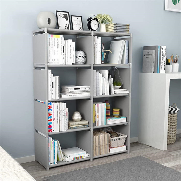 Vibe Geeks 8-Grid Assembled Bookshelves Storage Rack