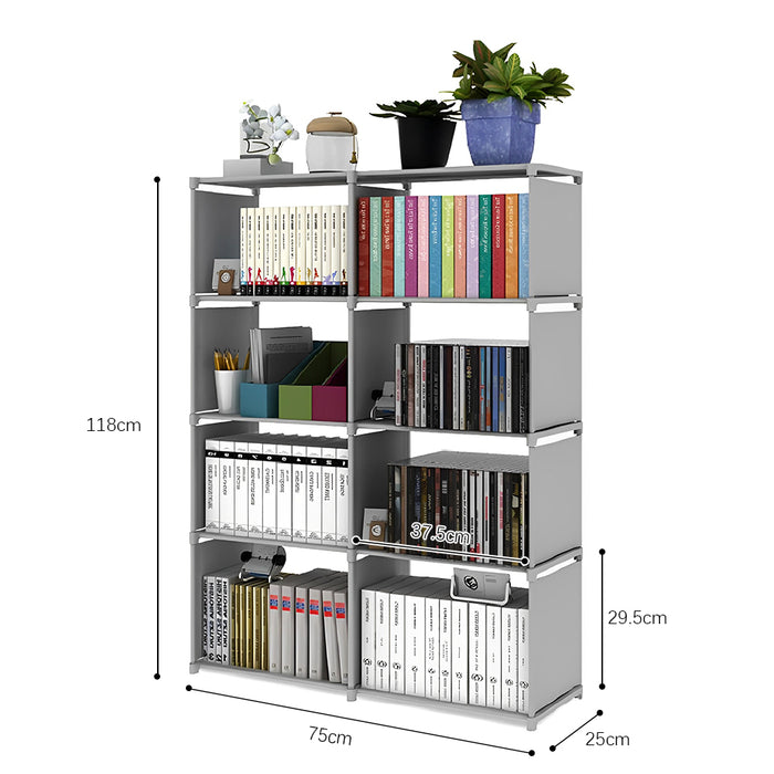 Vibe Geeks 8-Grid Assembled Bookshelves Storage Rack