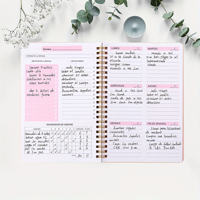 Vibe Geeks A5 To Do List Weekly Goals Notebook