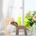 Vibe Geeks Hand-carved Wooden Puppy Family Sculpture