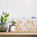 Vibe Geeks Hand-carved Wooden Puppy Family Sculpture