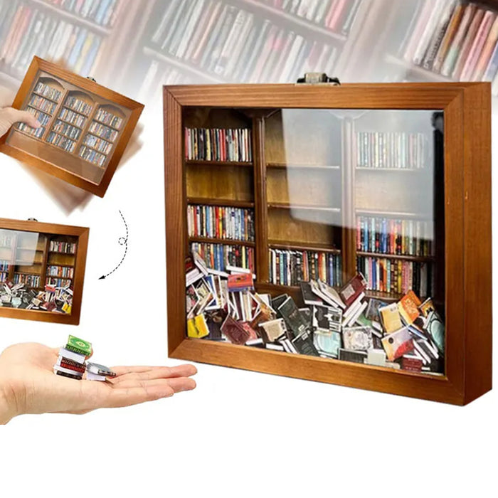 Vibe Geeks Anxiety Bookshelf Stress Relief Sensory Desk Toy with Miniature Books