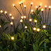 2pcs 6/8/10 Leds Firefly Garden Light Led Swaying Landscape