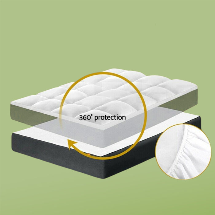 Thick And Breathable Natural Bamboo Mattress Topper Soft