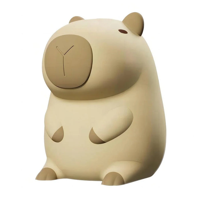 Vibe Geeks Novelty Cartoon Capybara Shaped Soft Silicone LED Night Light with Rechargeable and Touch Control