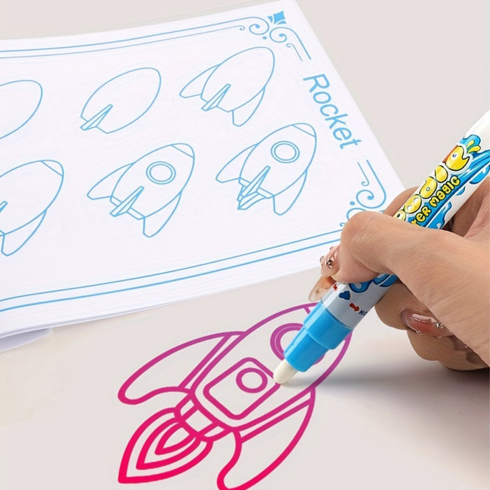 Vibe Geeks Reusable Mess Free Aqua Magic Doodle Mat Educational Toy for Kids