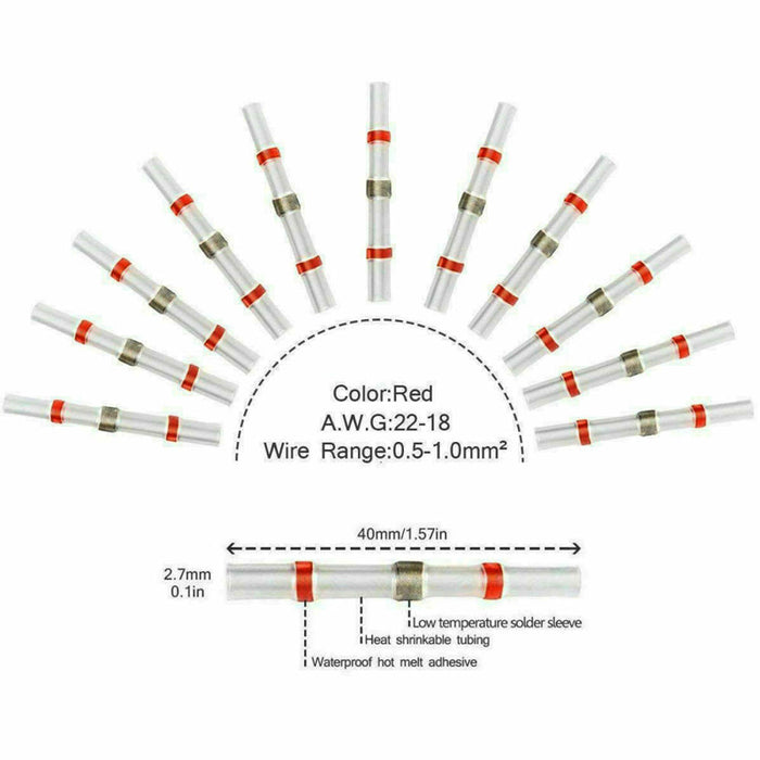 Waterproof Terminals Solder Seal Sleeve Heat Shrink Butt