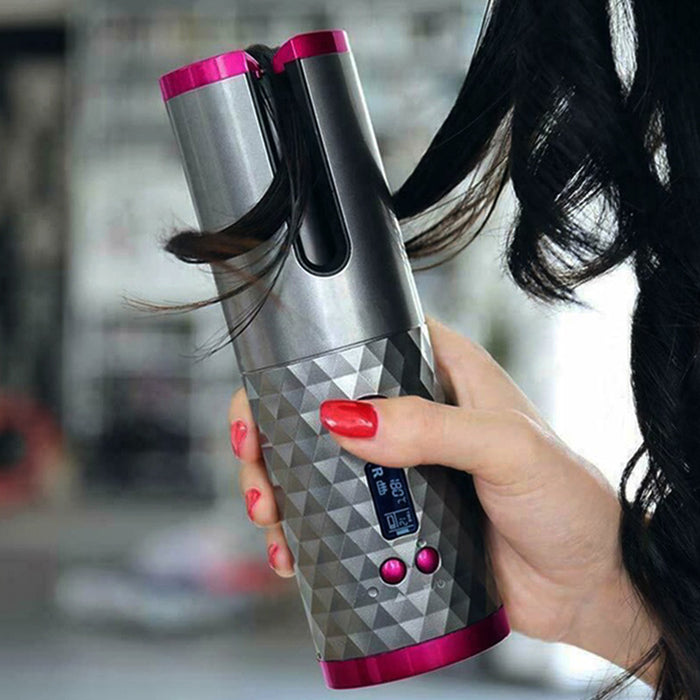 Vibe Geeks Portable Cordless Auto-rotating Hair Curler