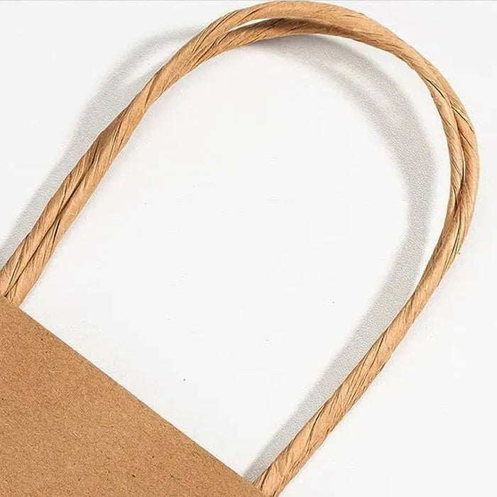 Brown Kraft Paper Bags With Handle For Gifts And Souvenirs Recycled Carrying Bags