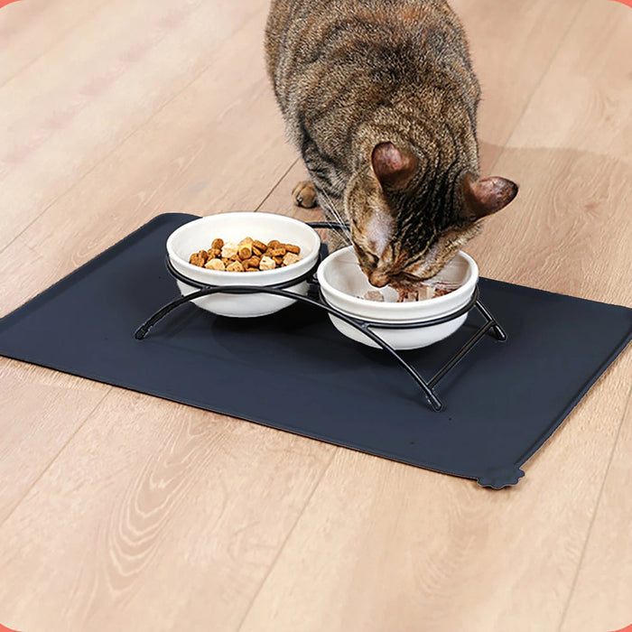 Vibe Geeks Waterproof Pet Feeding Mats With High Lips