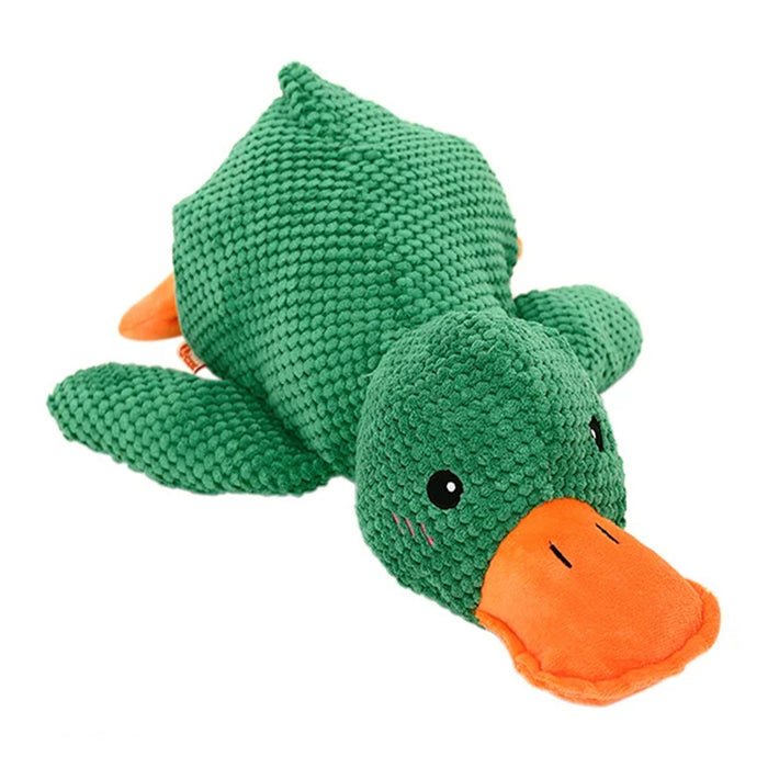 Vibe Geeks Cute Plush Duck Squeaky Dog Toy With Soft Squeake