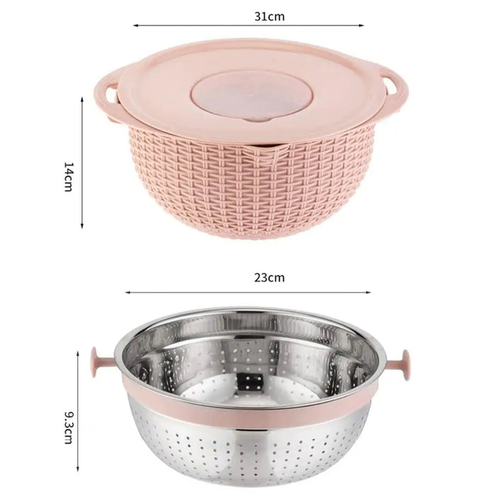 Vibe Geeks 4-in-1 Stainless Steel Colander Set Versatile