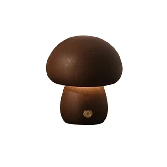 Vibe Geeks Wooden Mushroom Led Night Light For Bedroom