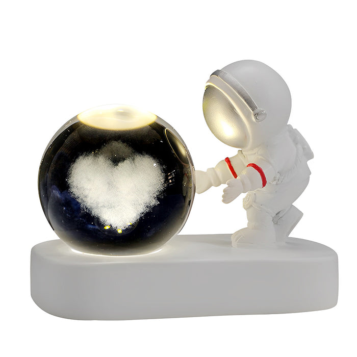 Vibe Geeks Astronaut 3D Crystal Ball Night Light for Home Décor - USB Plugged In