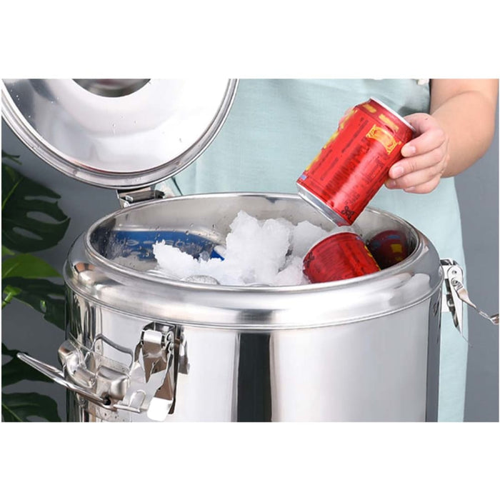 22l Stainless Steel Insulated Stock Pot Dispenser Hot & Cold