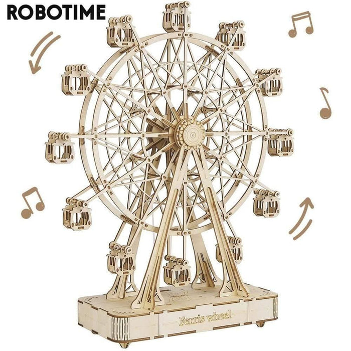 232pcs Rotatable Diy 3d Ferris Wheel Wooden Puzzle Game