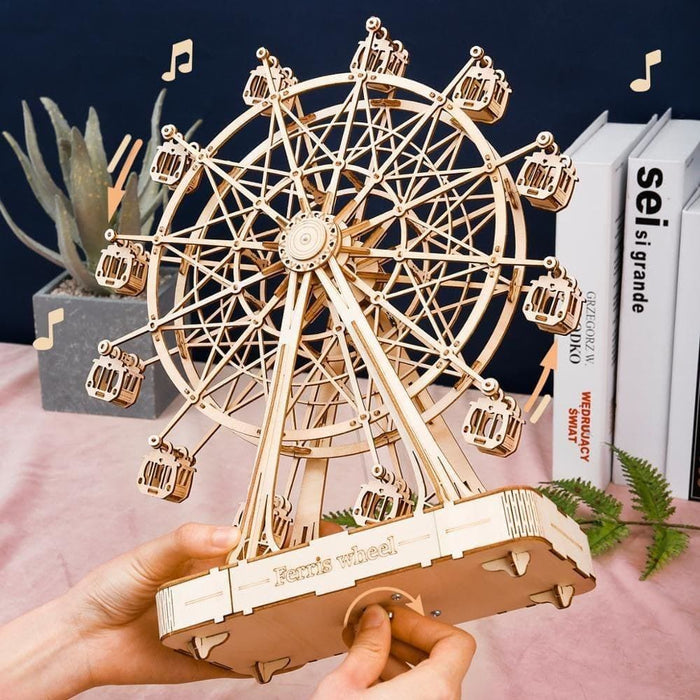 232pcs Rotatable Diy 3d Ferris Wheel Wooden Puzzle Game