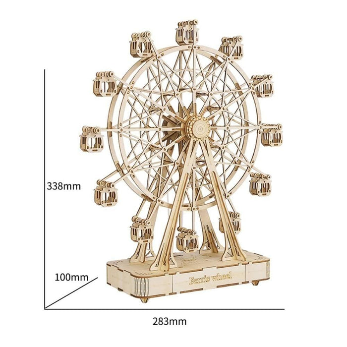 232pcs Rotatable Diy 3d Ferris Wheel Wooden Puzzle Game