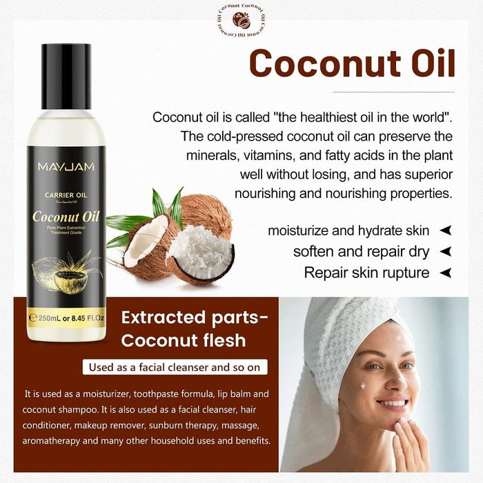 250ml 8.8oz Coconut Oil Make Cuticle Creams Body Oils Lip