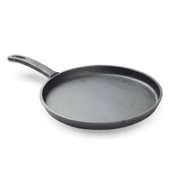 26cm Round Cast Iron Frying Pan Skillet Griddle Sizzle