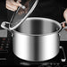26cm Stainless Steel Soup Pot Stock Cooking Stockpot Heavy