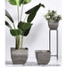 27cm Rock Grey Square Resin Plant Flower Pot In Cement