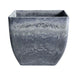 27cm Weathered Grey Square Resin Plant Flower Pot In Cement