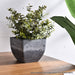 27cm Weathered Grey Square Resin Plant Flower Pot In Cement