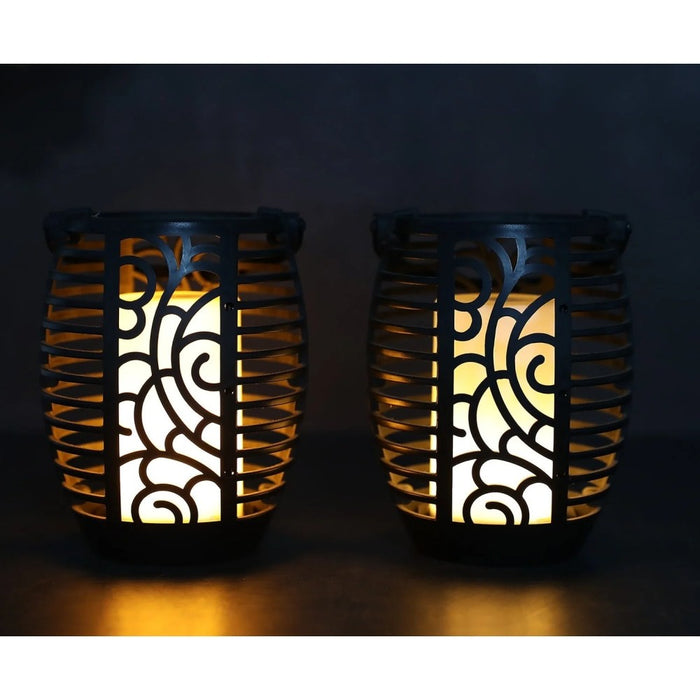 2pcs Waterproof Hanging Solar Lantern Lights For Yard Garden