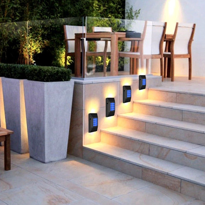 2pcet Led Outdoor Garden Solar Powered Wall Lamps