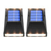 2pcet Led Outdoor Garden Solar Powered Wall Lamps