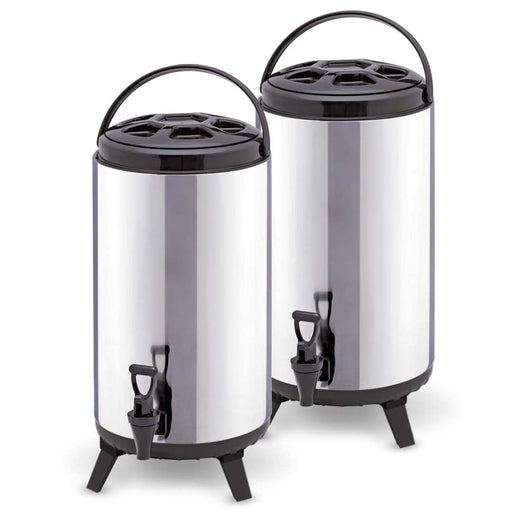 2x 10l Portable Insulated Cold Heat Coffee Tea Beer Barrel