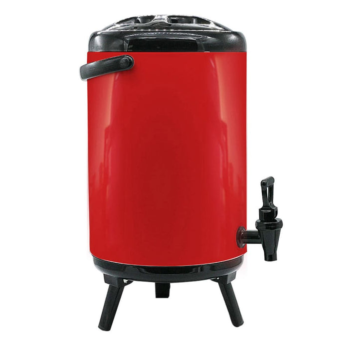 2x 10l Stainless Steel Insulated Milk Tea Barrel Hot and 