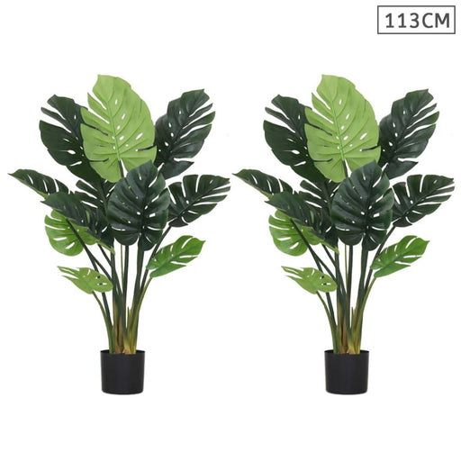 2x 113cm Artificial Indoor Potted Turtle Back Fake