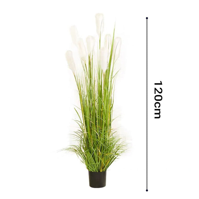 2x 120cm Green Artificial Indoor Potted Reed Grass Tree Fake
